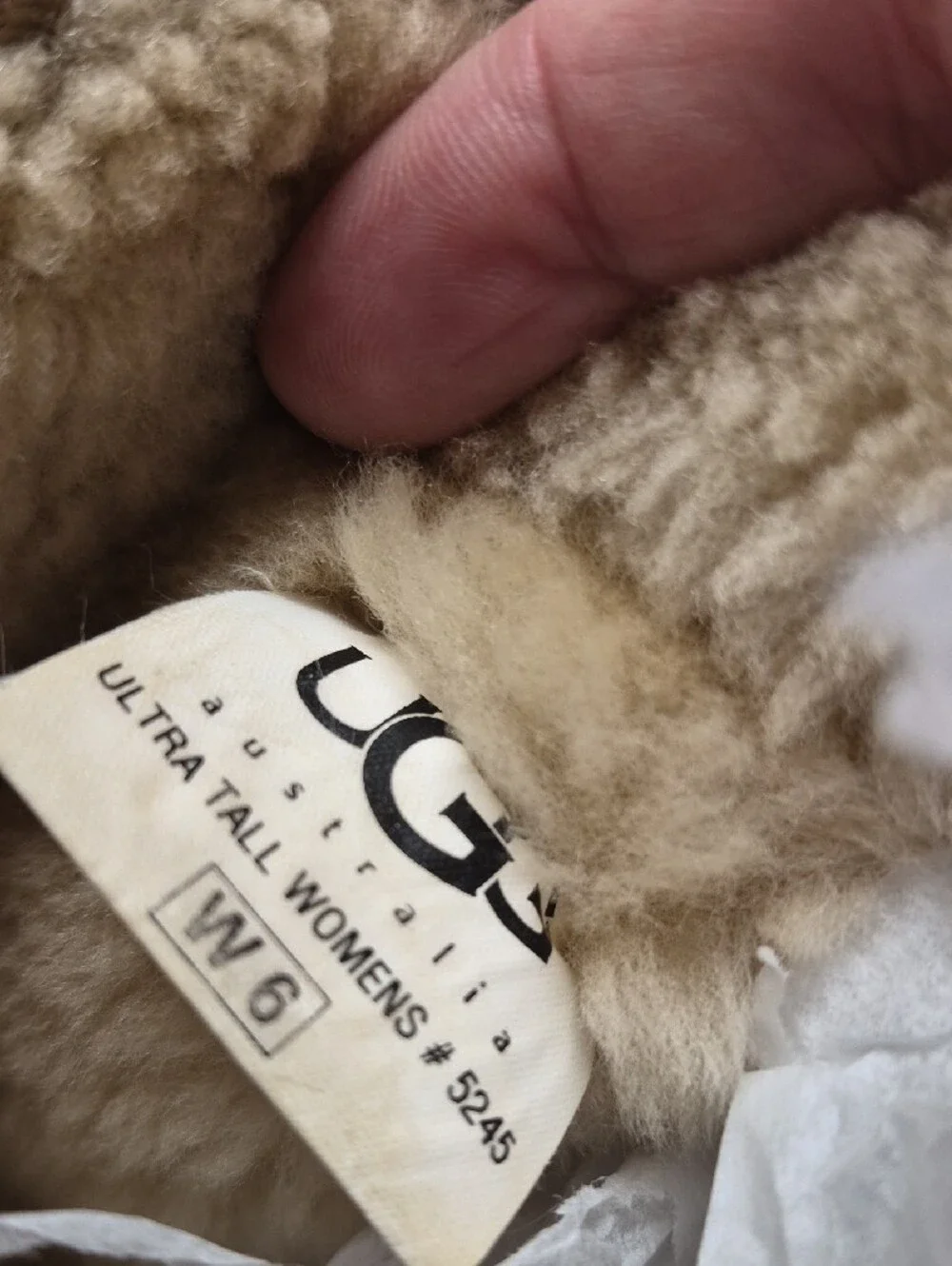 UGG Tall Shearling-Lined Suede Boots in Light Tan